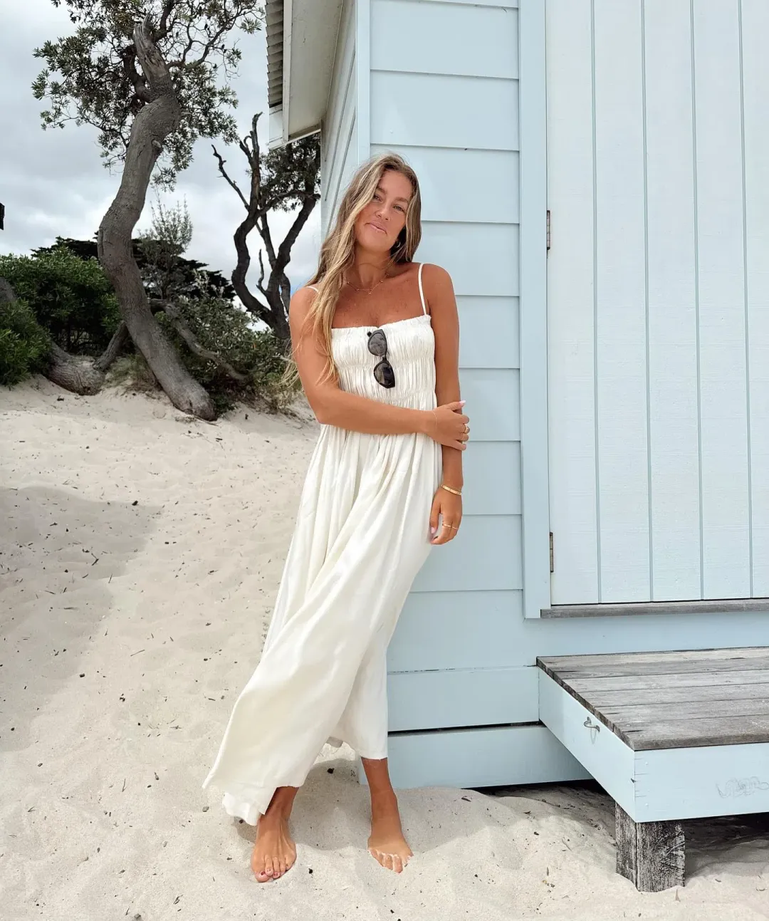 Bec & Bridge Dali Maxi Shift Dress Ivory Size 12 for rent on The Volte - main image