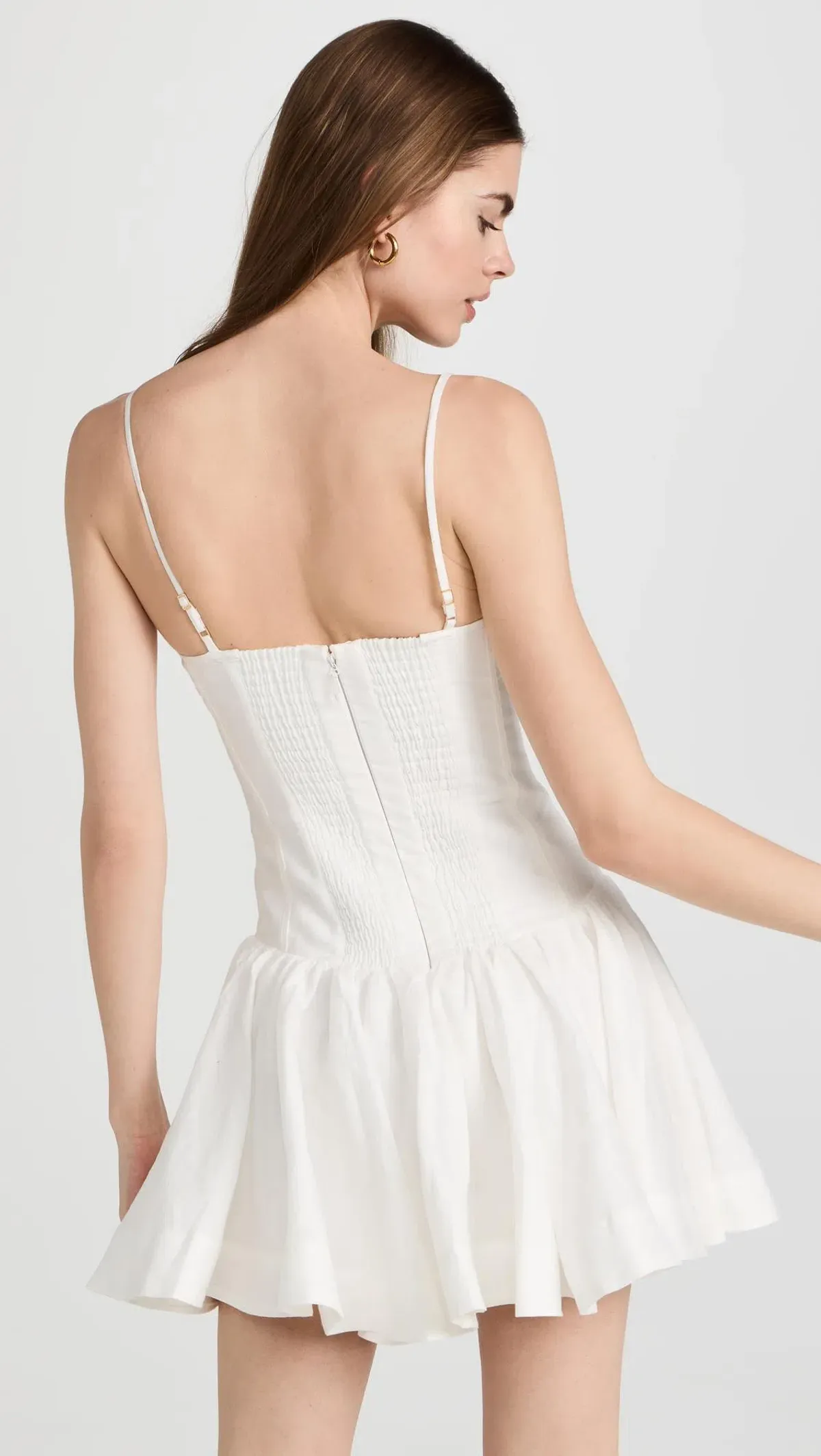 Aje Anastasia Panelled Mini Dress Ivory Size 8 - Image 2