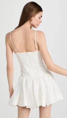 Aje Anastasia Panelled Mini Dress Ivory Size 8 for rent on The Volte - image 2