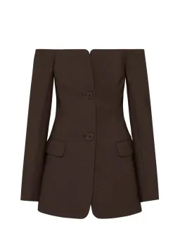 Sir the Label Sandrine Tailored Mini Dress in Chocolate Brown Size 1 / AU 8 for rent on The Volte - image 14