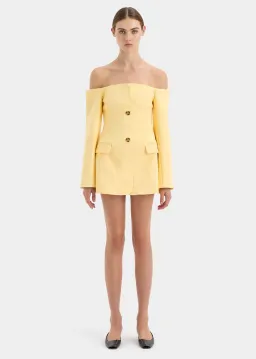 Sir the Label Sandrine Tailored Mini Dress in Limone Size 1 / AU 8 for rent on The Volte - image 8