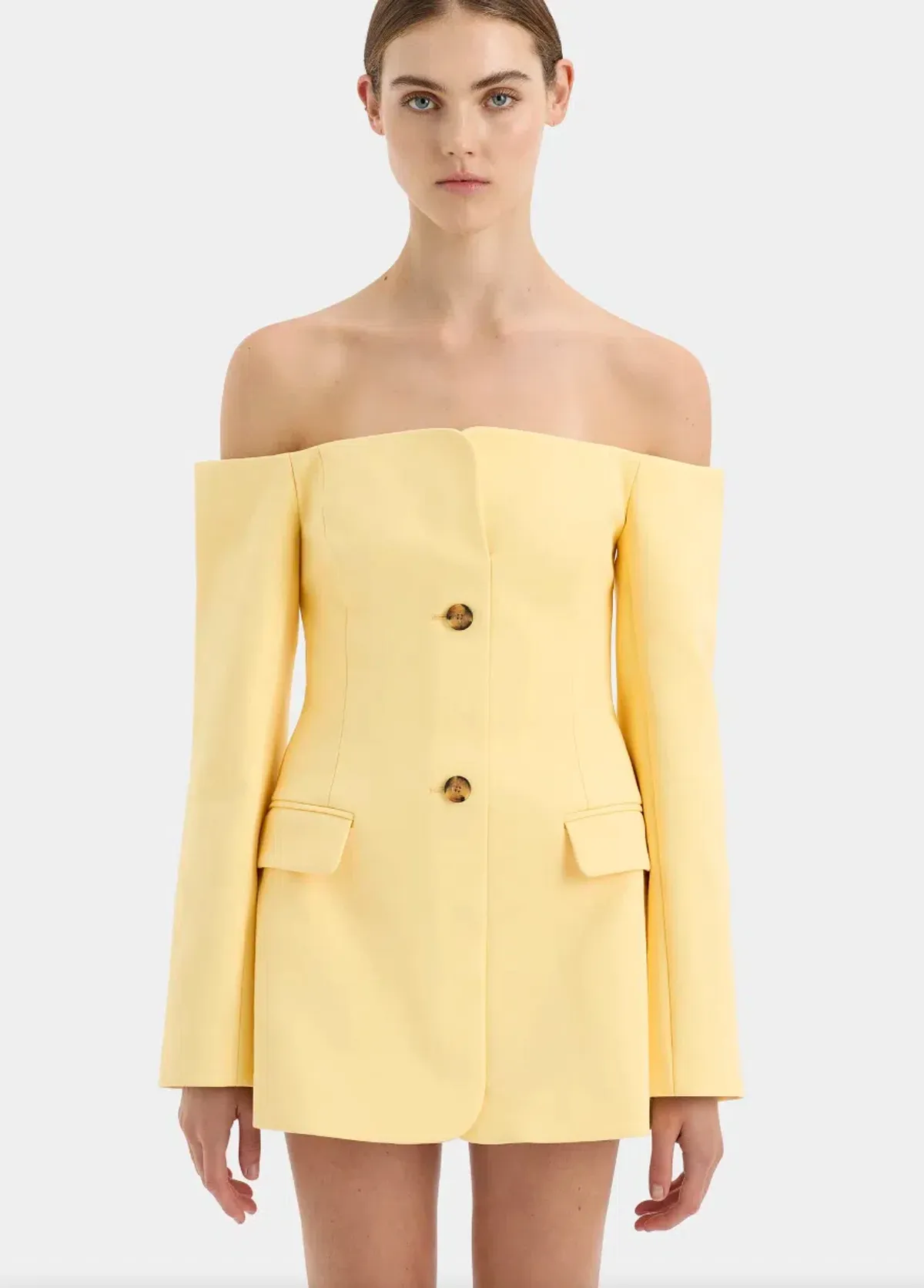 Sir the Label Sandrine Tailored Mini Dress in Limone Size 1 / AU 8 - Image 10