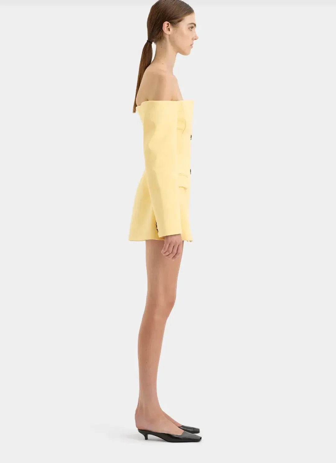 Sir the Label Sandrine Tailored Mini Dress in Limone Size 1 / AU 8 for rent on The Volte - main image