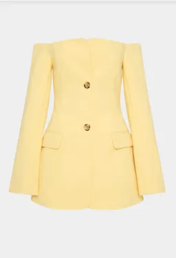 Sir the Label Sandrine Tailored Mini Dress in Limone Size 1 / AU 8 for rent on The Volte - image 13