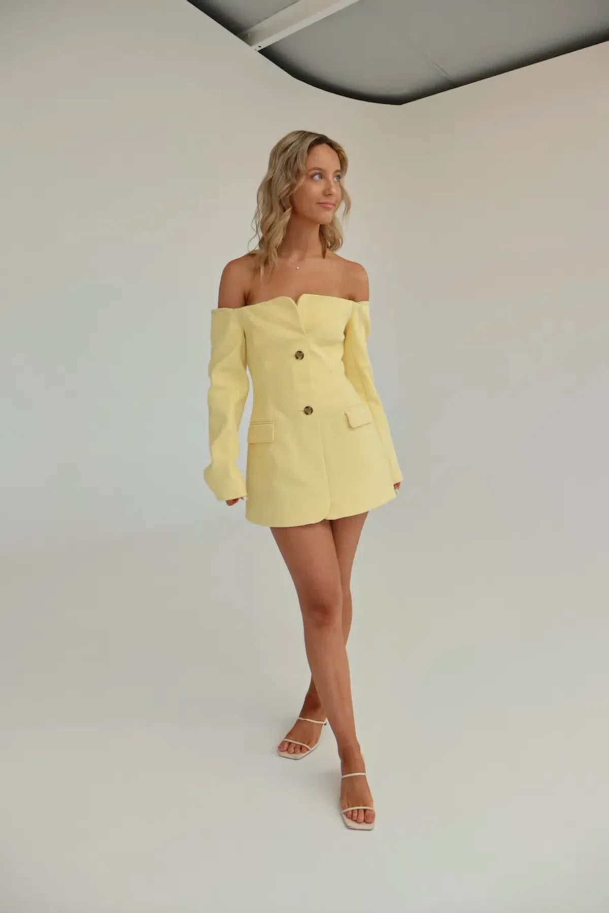 Sir the Label Sandrine Tailored Mini Dress in Limone Size 1 / AU 8 - Image 1