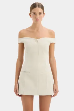 Sir the Label Sandrine Off the Shoulder Mini in Ecru Size 1 / AU 8 for rent on The Volte - image 2