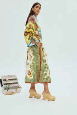 Alemais Lemonis Shirtdress Print Multi Size 10 for rent on The Volte - image 2