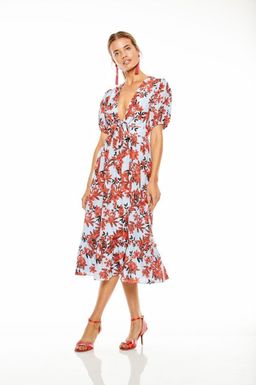 Talulah Red Sea Midi Dress 10 for rent on The Volte - image 1