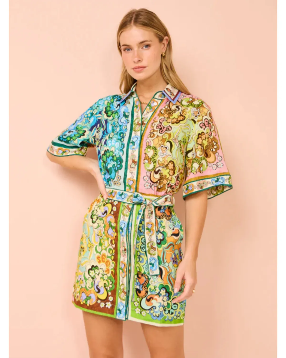 Alemais Dreamer Mini Dress in Multi Size AU 8 - Image 2