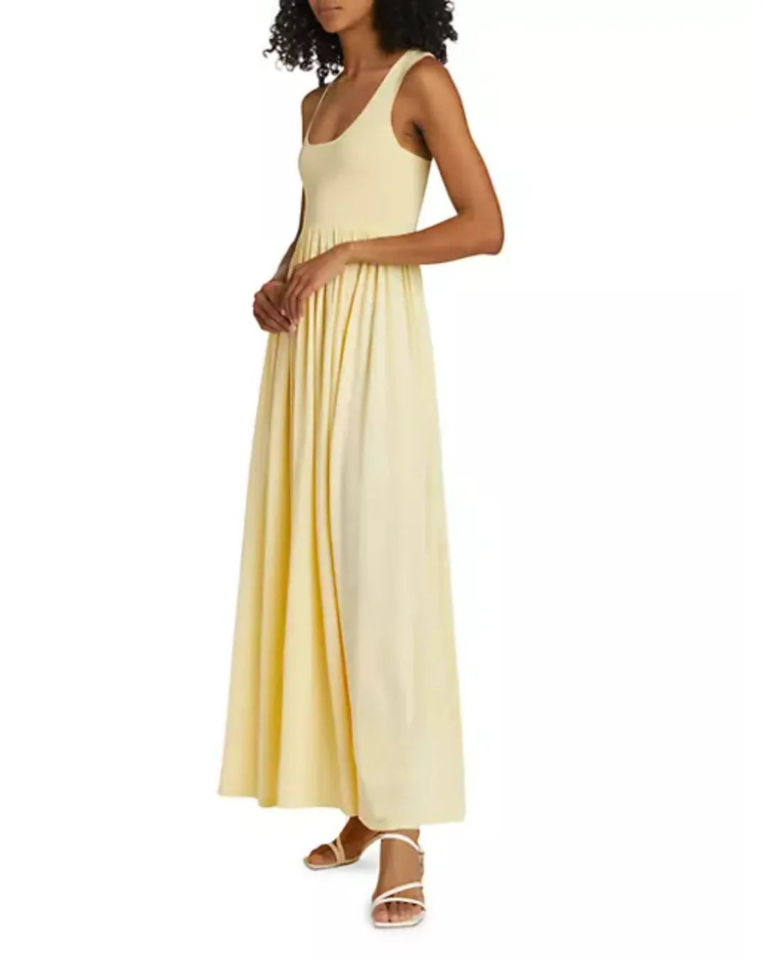 Zimmermann Harmony Metallic Tank Dress in Lemon Size 1 / AU 10 for rent on The Volte - main image