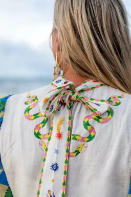 Alemais Lou Balloon Sleeve Midi Dress Multi Size AU 14 for rent on The Volte - image 5