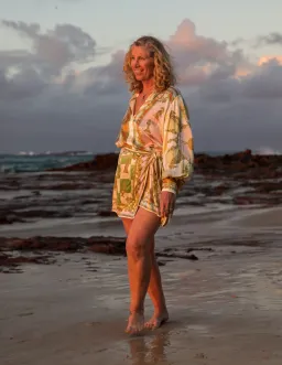 Alemais Checkmate Silk Mini Dress Multi Size AU 16 for rent on The Volte - image 4