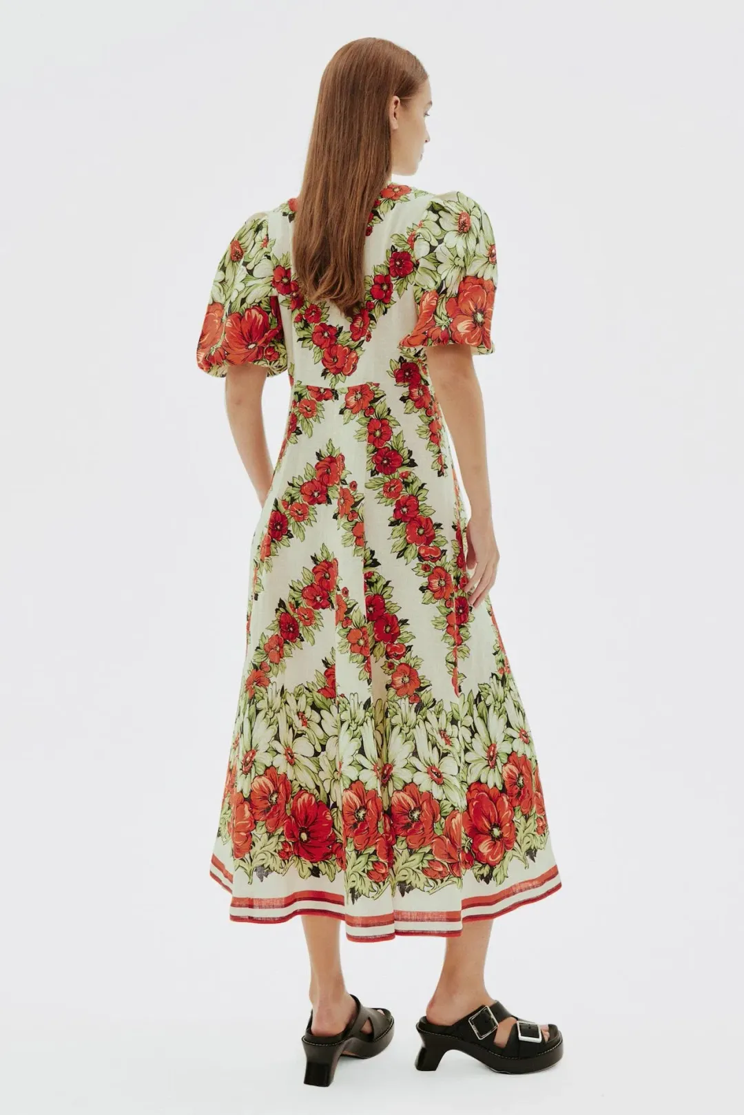 Alemais Amelie Midi Dress Floral Size AU 16 for rent on The Volte - main image