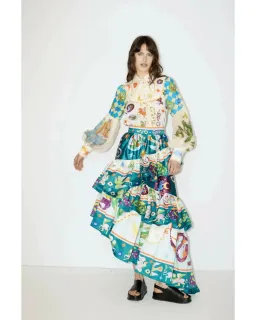 Alemais Lou Ballon Shirt and Guardian Tiered Ruffle Skirt Multi Size 14 for rent on The Volte - image 1