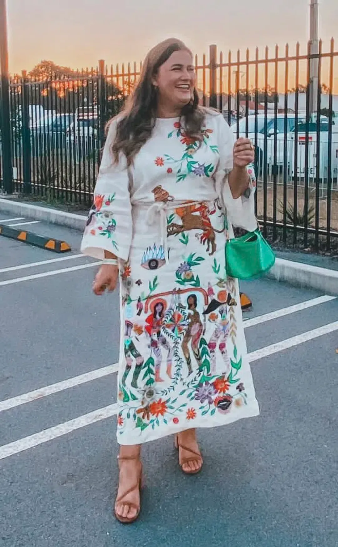 Alemais Meagan Midi Dress Print Size AU 16 for rent on The Volte - main image