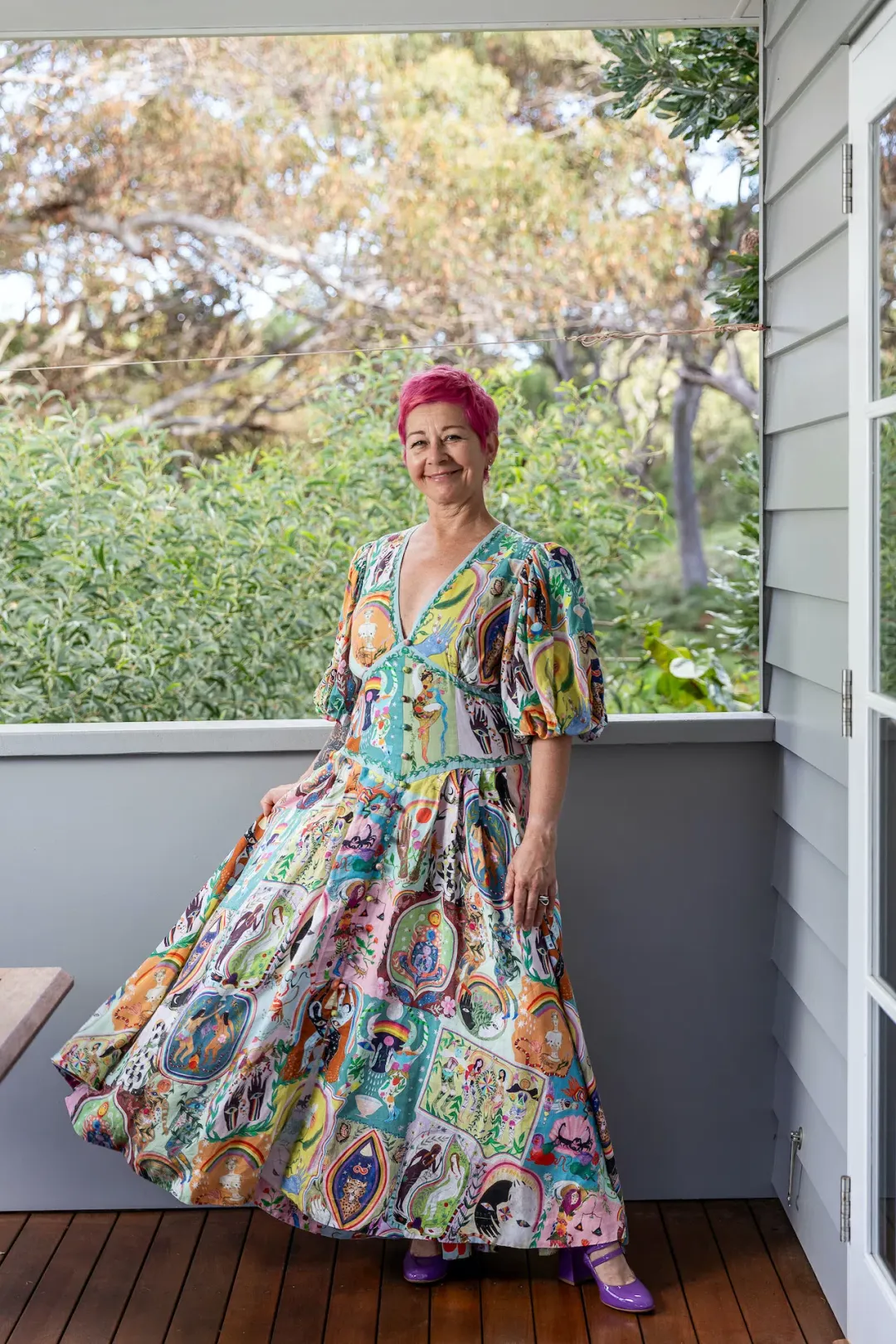 Alemais Evergreen Midi Dress Multi Size AU 16 for rent on The Volte - main image