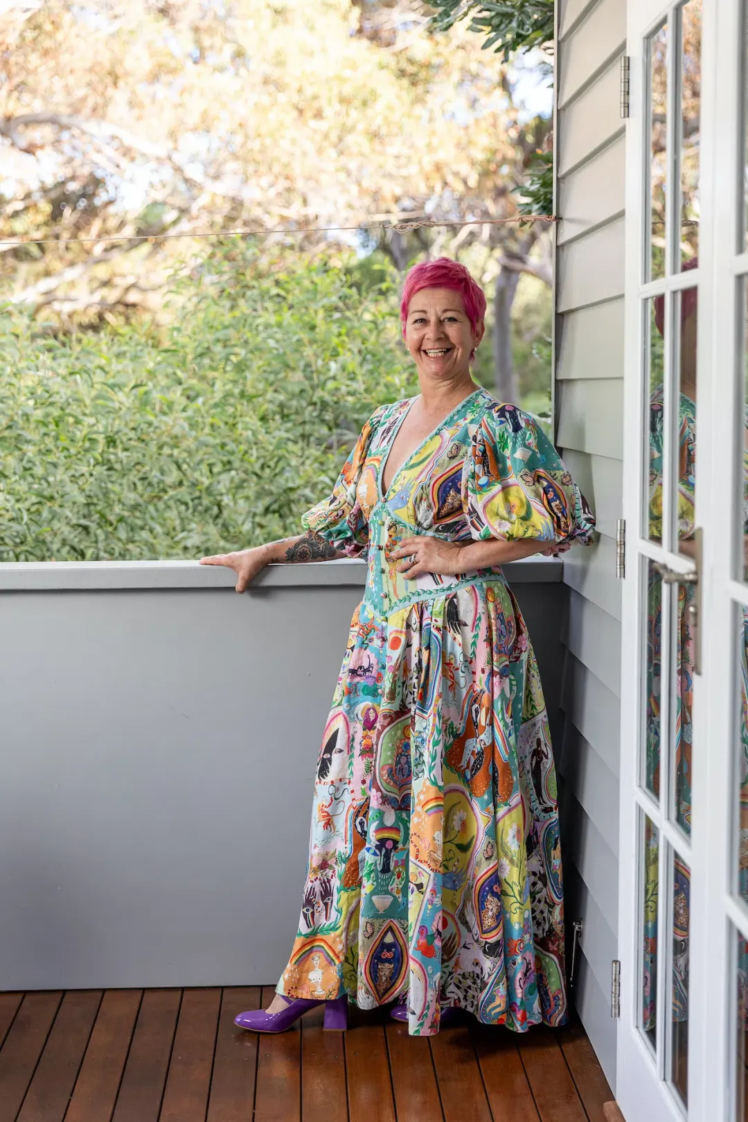 Alemais Evergreen Midi Dress Multi Size AU 16 for rent on The Volte - main image