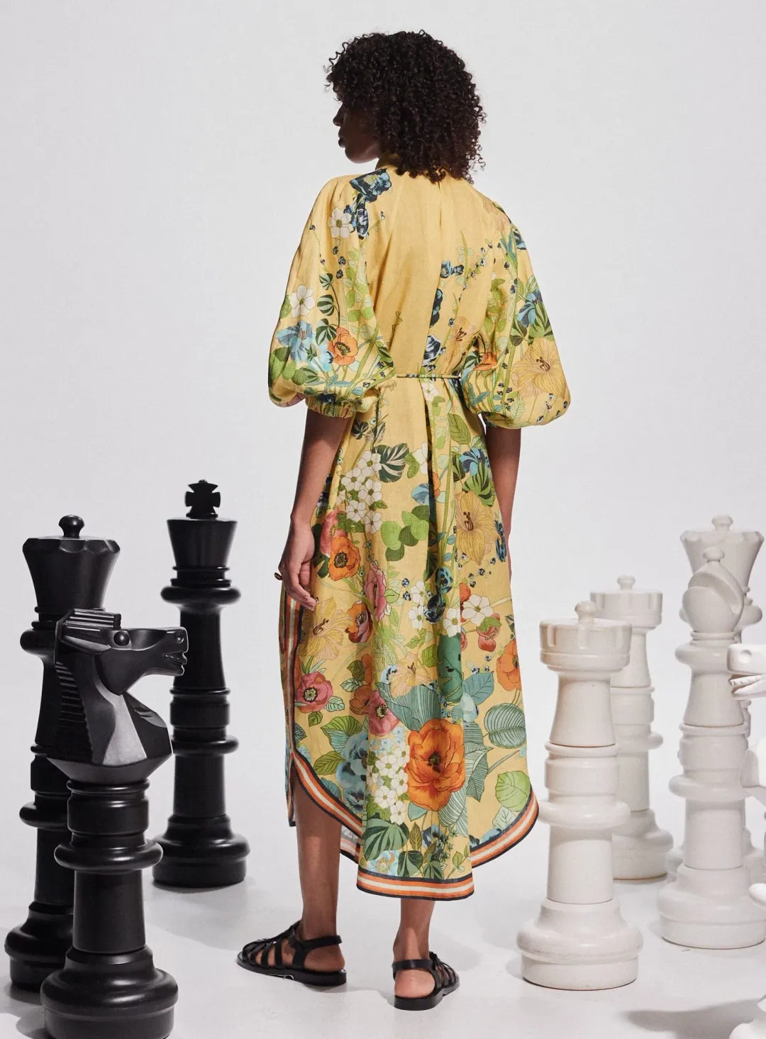 Alemais Cresida Shirtdress Yellow Floral Size AU 16 for rent on The Volte - main image
