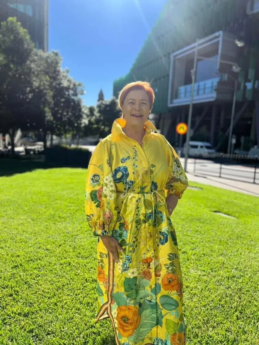 Alemais Cresida Shirtdress Yellow Floral Size AU 16 for rent on The Volte - main image