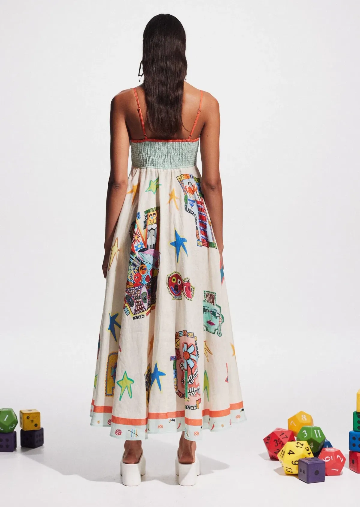 Alemais Players Midi Sundress Print Size 16 - Image 3