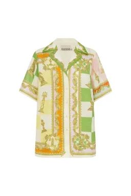 Alemais Checkmate Linen Shirt and Pants Set Multi Size 14 for rent on The Volte - image 6