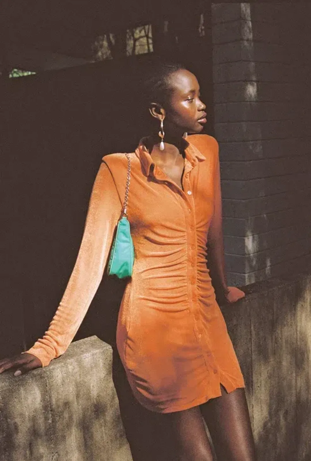 With Jean Andy Mini Dress Orange Size 8 for rent on The Volte - main image