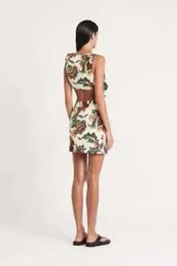 Sir the Label Ambroise Knot Mini Dress Print Size 0 for rent on The Volte - image 2
