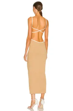Bec & Bridge Coyote Midi Dress in Camel Size 6 for rent on The Volte - image 3