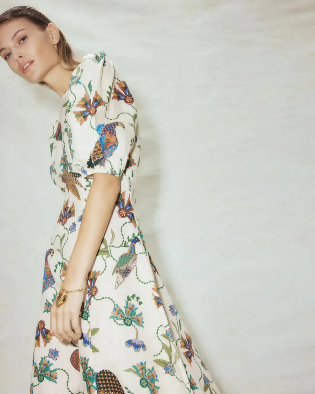 Alemais Birdie Midi Dress Multi Size AU 16 - Image 3