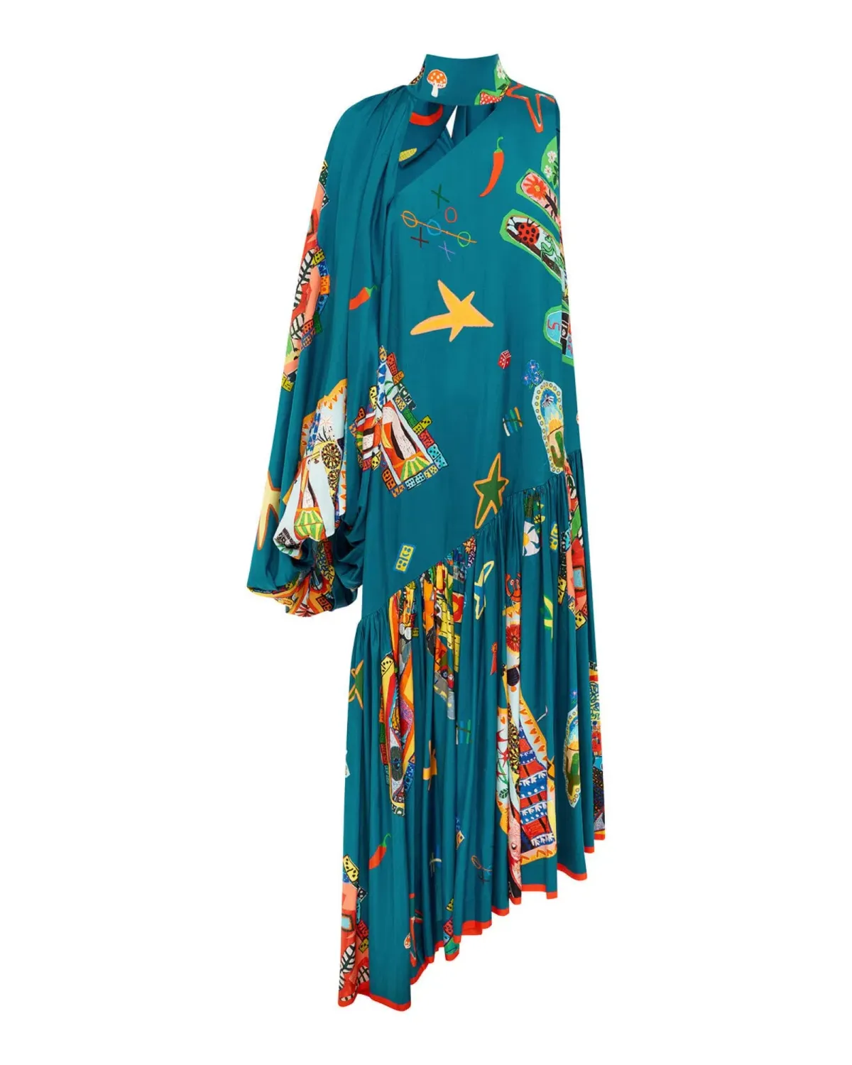 Alemais Rollers Gown Blue Print Size AU 16 - Image 5