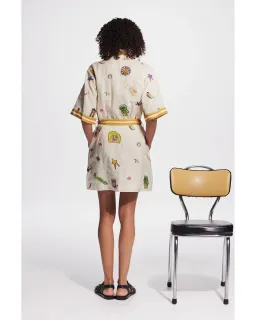 Alemais Checkers Embroidered Mini Dress Print Size AU 14 for rent on The Volte - image 3