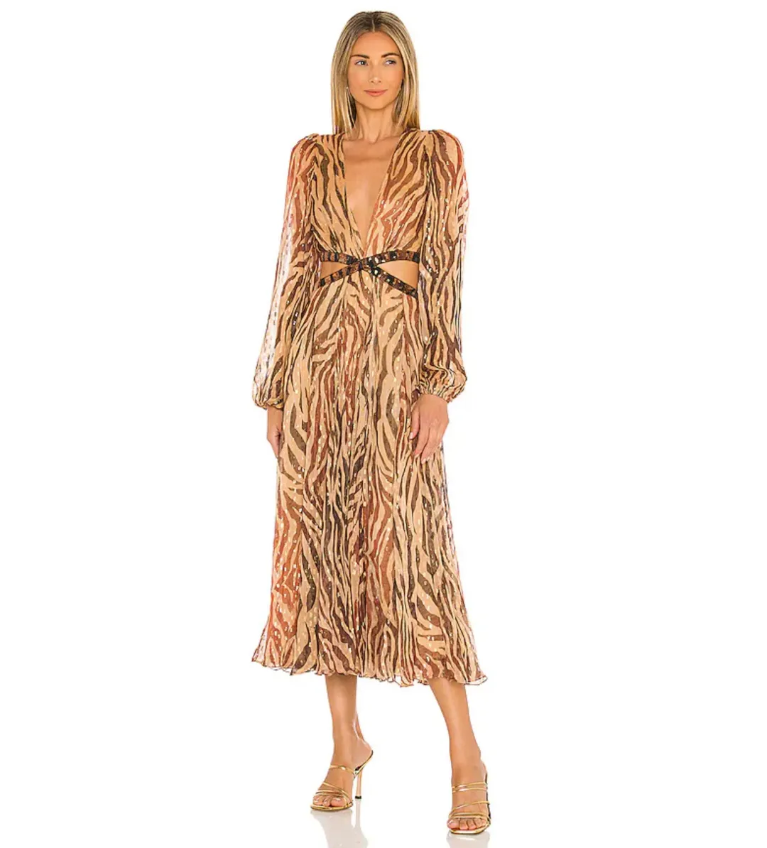 Rococo Sand Aine Midi Dress Print Size 6 for rent on The Volte - main image