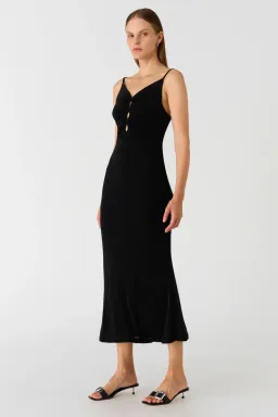 Misha Cambria Slinky Jersey Dress Black Size 10 for rent on The Volte - image 3