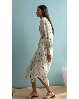 Alemais Golden Hands Shirtdress Print Size AU 14 for rent on The Volte - image 2