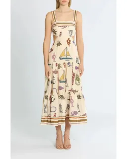 Alemais Ships Ahoy Sundress Print Size AU 12 for rent on The Volte - image 1