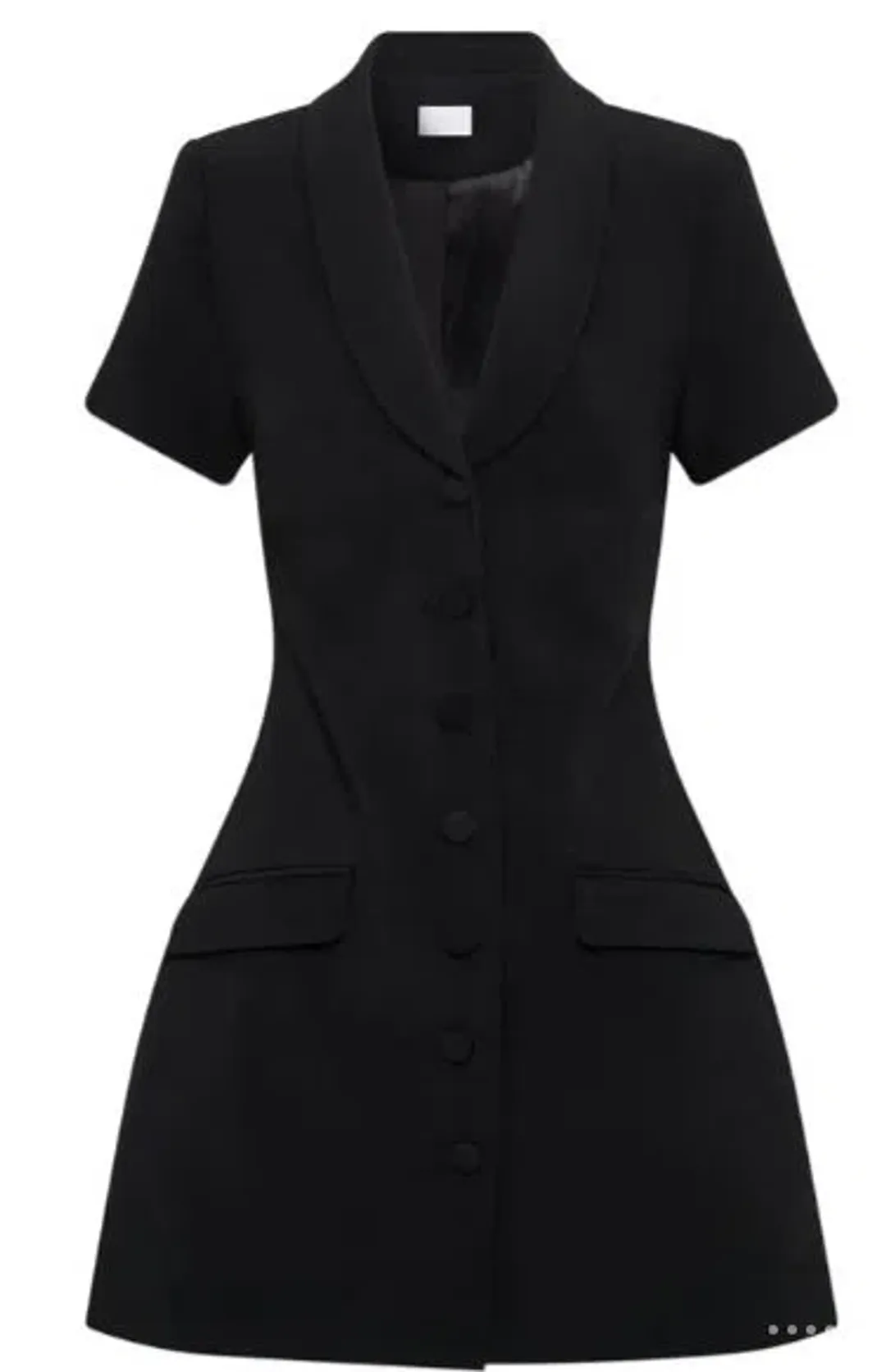 Meshki Paolina Collared Suiting Mini Dress Black Size 4 for rent on The Volte - main image