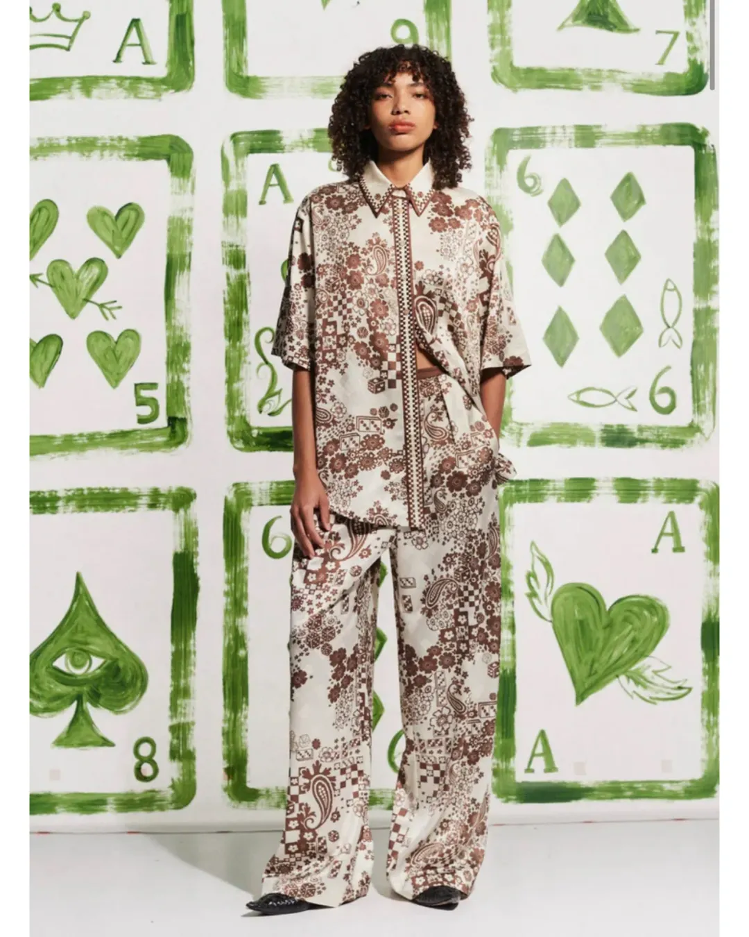 Alemais Vinnie Shirt and Pants Set Print Size AU 16 for rent on The Volte - main image