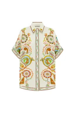 Alemais Pinball Linen Shirt and Short Set Multi Size 16 for rent on The Volte - image 5
