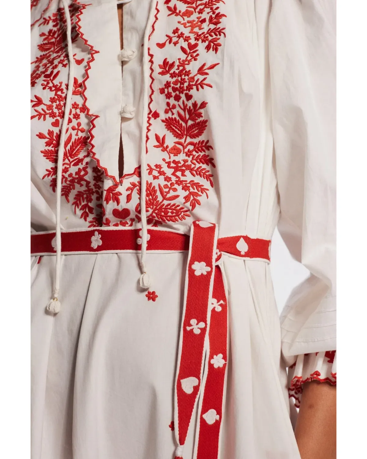 Alemais Hearts Embroidered Midi Dress Print Size AU 16 - Image 2