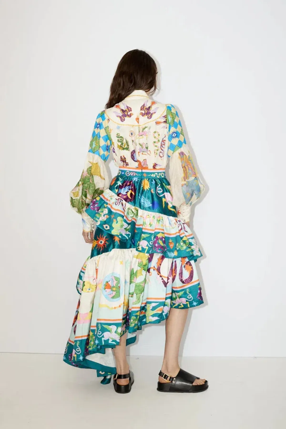 Alemais Lou Balloon Sleeve Shirt Multi Size 14 - Image 3