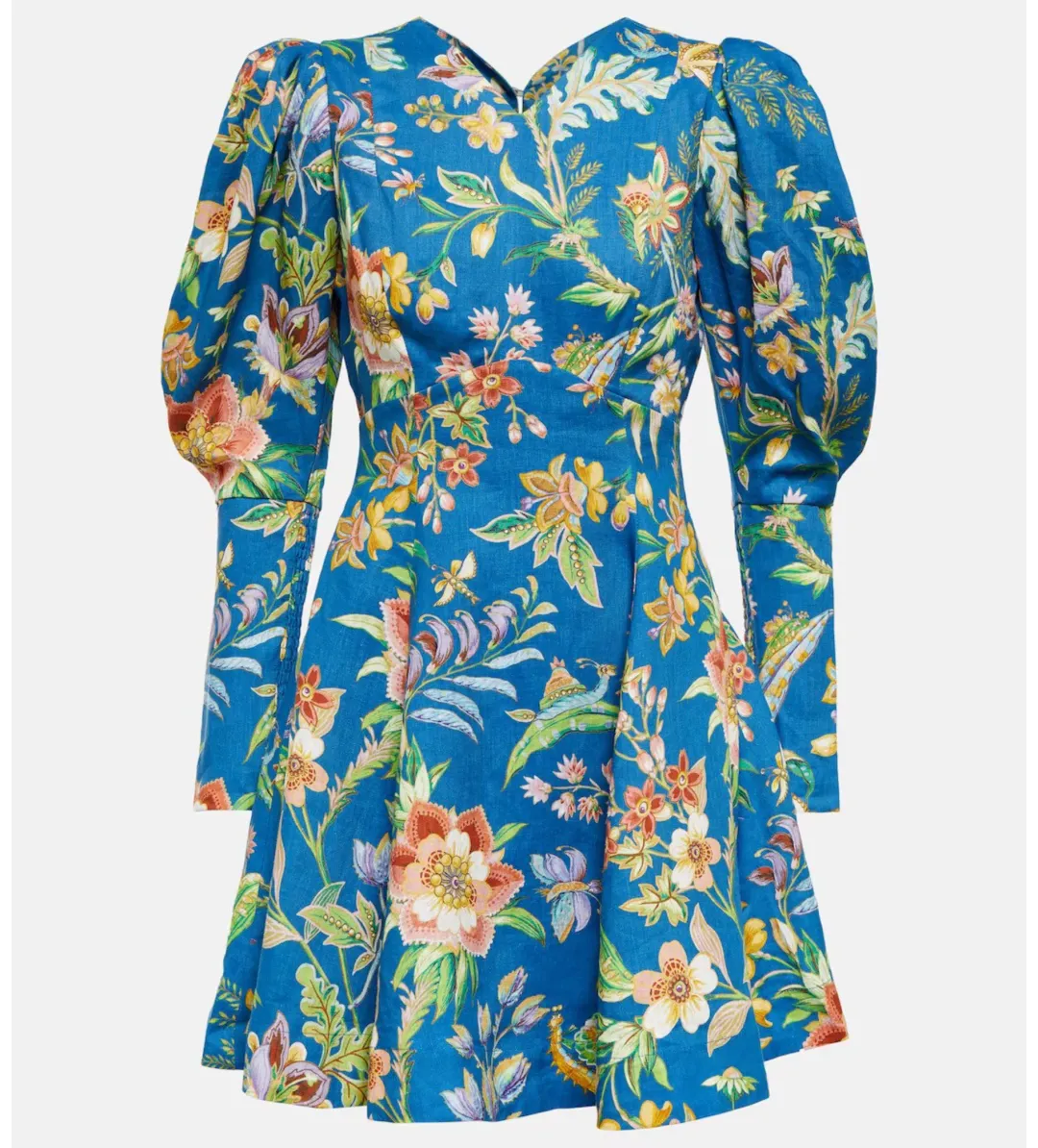 Alemais June Mini Dress Indigo Floral Size AU 16 for rent on The Volte - main image
