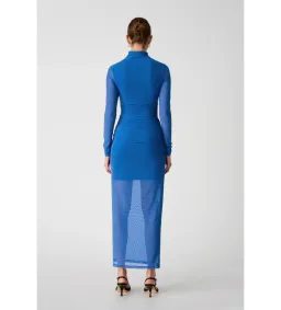 Misha Madigral Mesh Midi Dress Azure Blue Size 10 for rent on The Volte - image 3