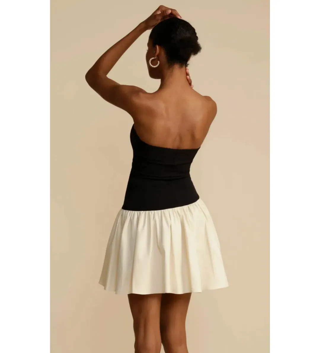 Arcina Ori Celine Dress Black / White Size 6 for rent on The Volte - main image