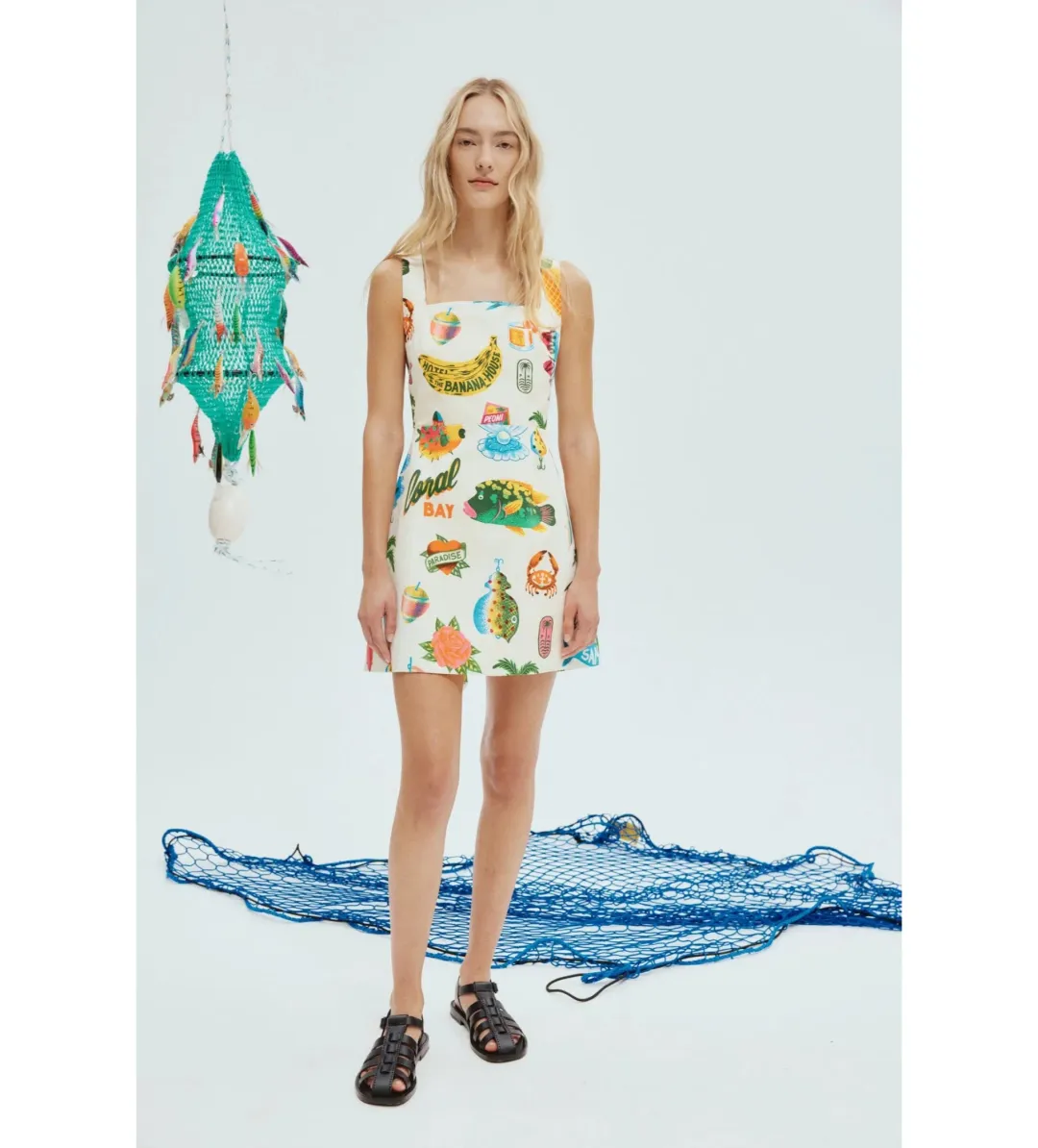 Alemais Samaki Mini Dress Multi Print Size 16 for rent on The Volte - main image