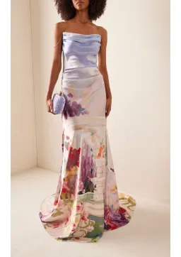 Leo Lin Imogen Gown Jardin Print Multi Size 8 for rent on The Volte - image 1