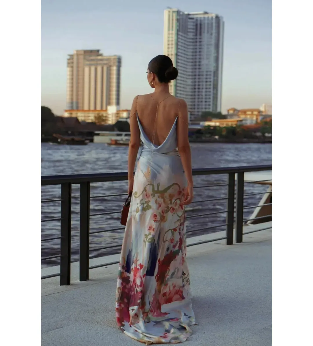 Leo Lin Imogen Gown Jardin Print Multi Size 8 for rent on The Volte - main image