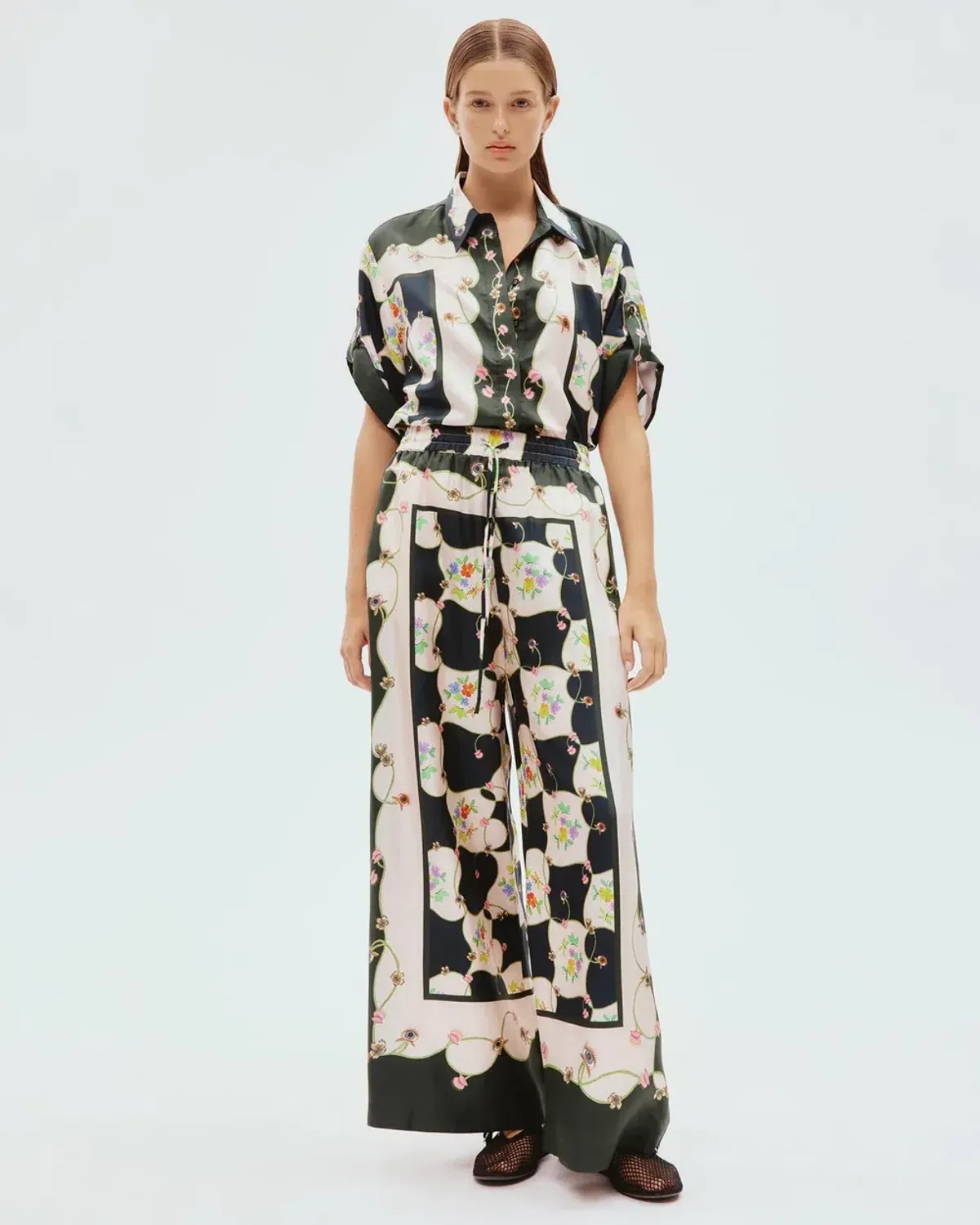 Alemais Venus Shirt and Pants Set Multi Floral Size 14 - Image 1