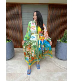 Alemais Paradiso Midi Shirtdress Multi Print Size 16 for rent on The Volte - image 6