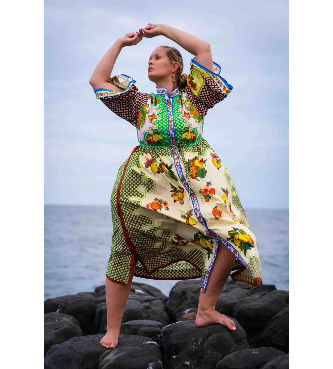 Alemais Lemonis Shirtdress Multi Print Size 16 for rent on The Volte - main image