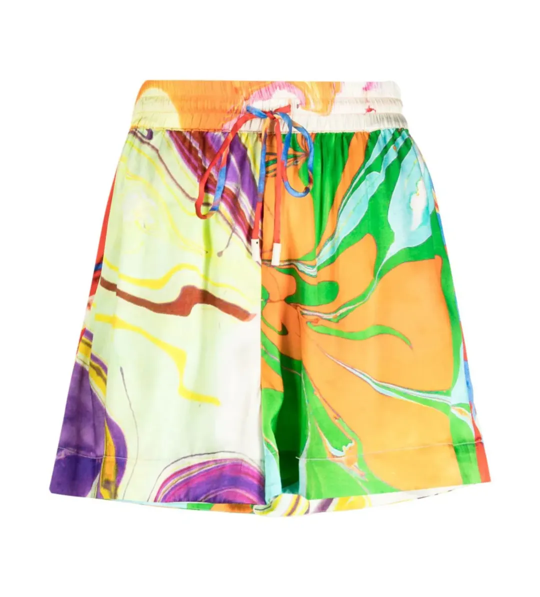 Alemais Luca Silk Shirt and Short Set Multi Size 16 for rent on The Volte - main image